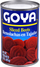 Goya Sliced Beets - 15 oz. can, 24 cans per case.