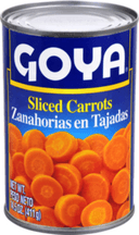 Goya Sliced Carrot - 14.5 oz. can, 24 cans per case