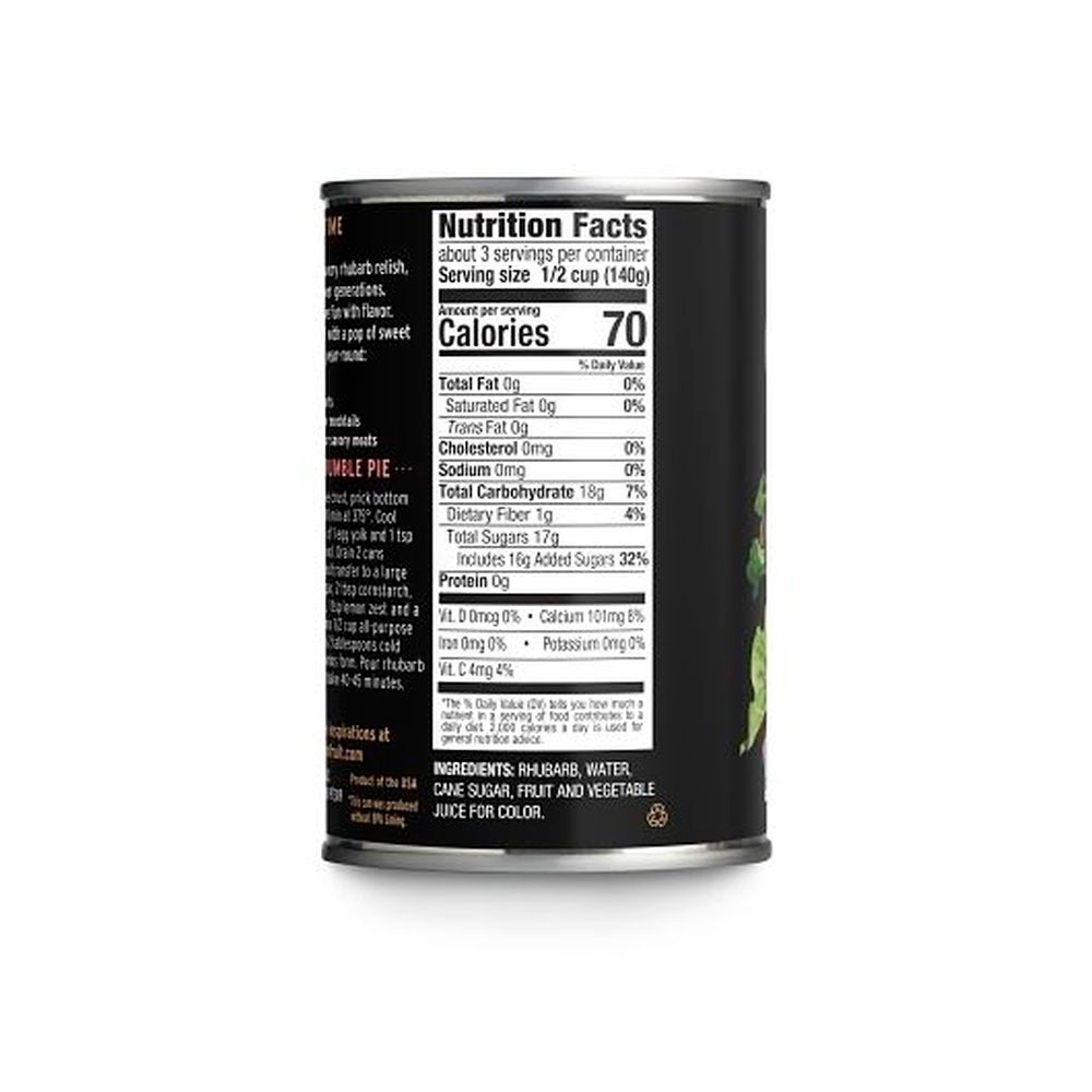 Oregon Specialty Fruit Rhubarb In Extra Light Syrup, 14.6 Ounce -- 8 Per Case