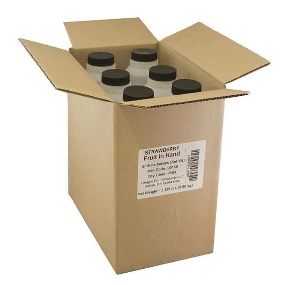 Oregon Strawberry Diced Pourable Fruit Puree, 35 Ounce - 6 per case