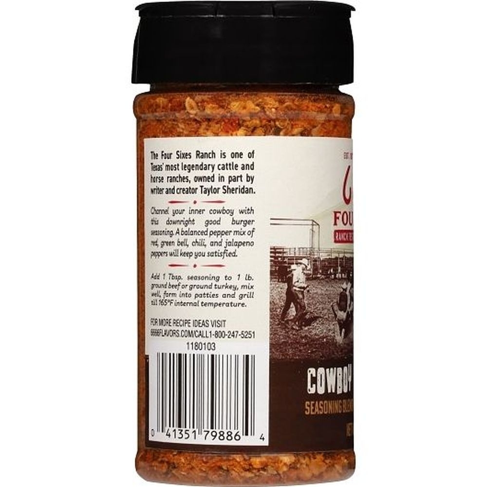 Four Sixes Ranch Cowboy Camp Burger Seasoning Blend, 5.75 Ounce -- 6 Per Case