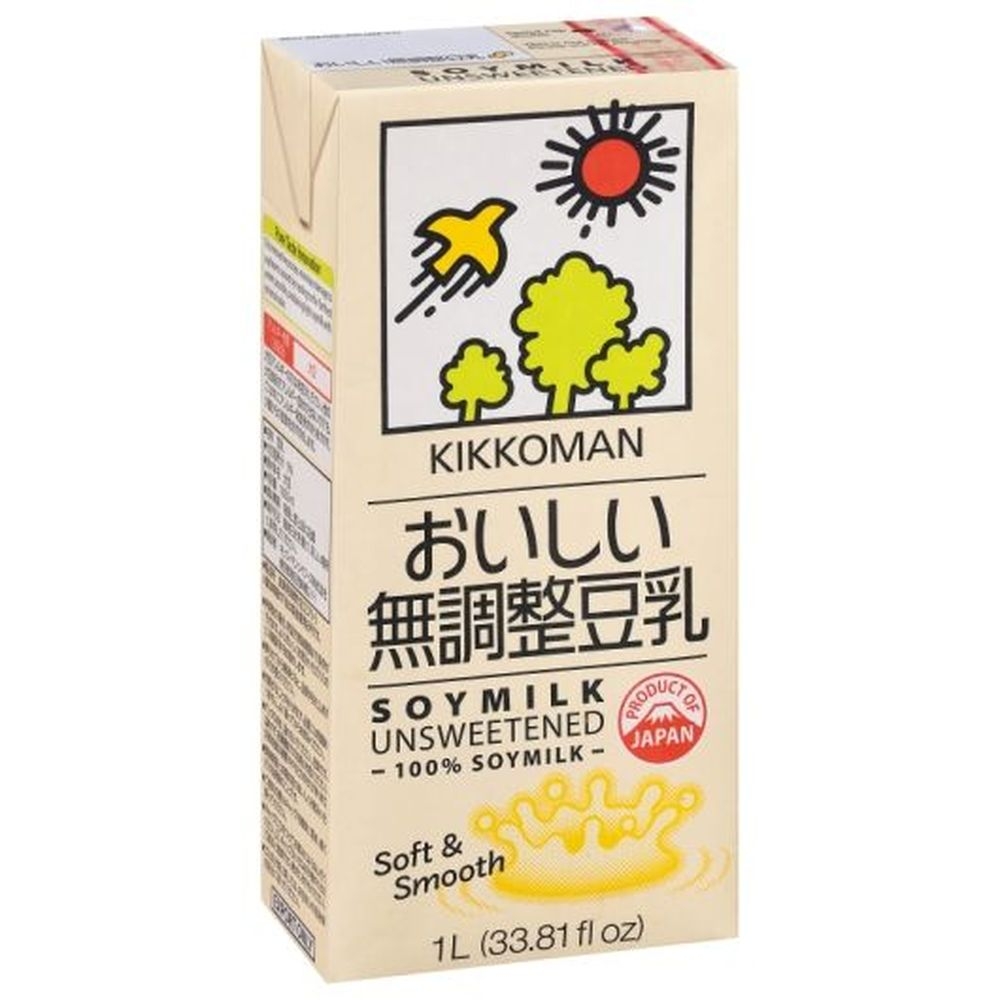 Kikkoman Unsweetened Soymilk, 1 Liter -- 6 per case