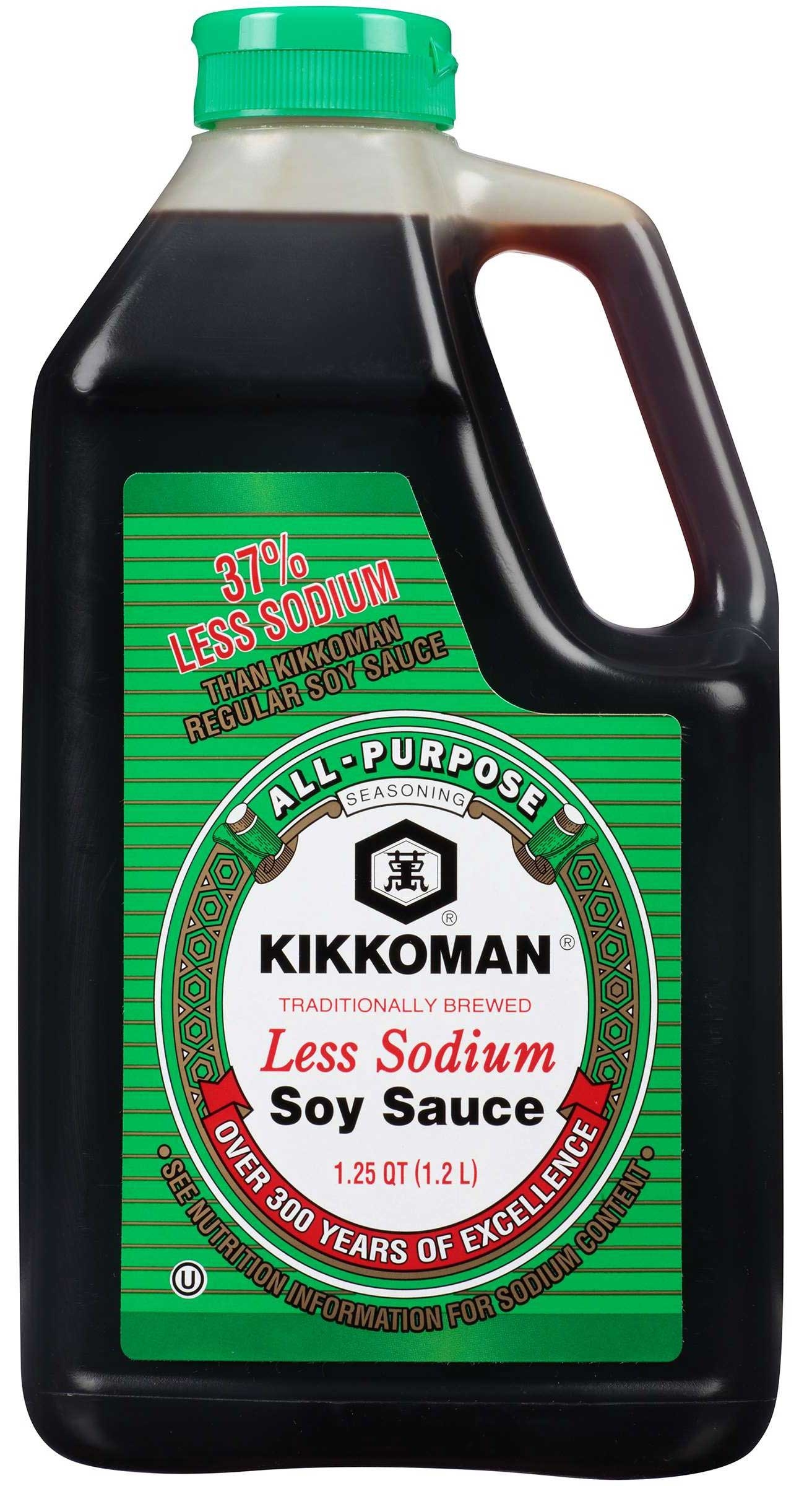 Kikkoman Less Sodium Soy Sauce, 40 Fluid Ounce -- 6 per case