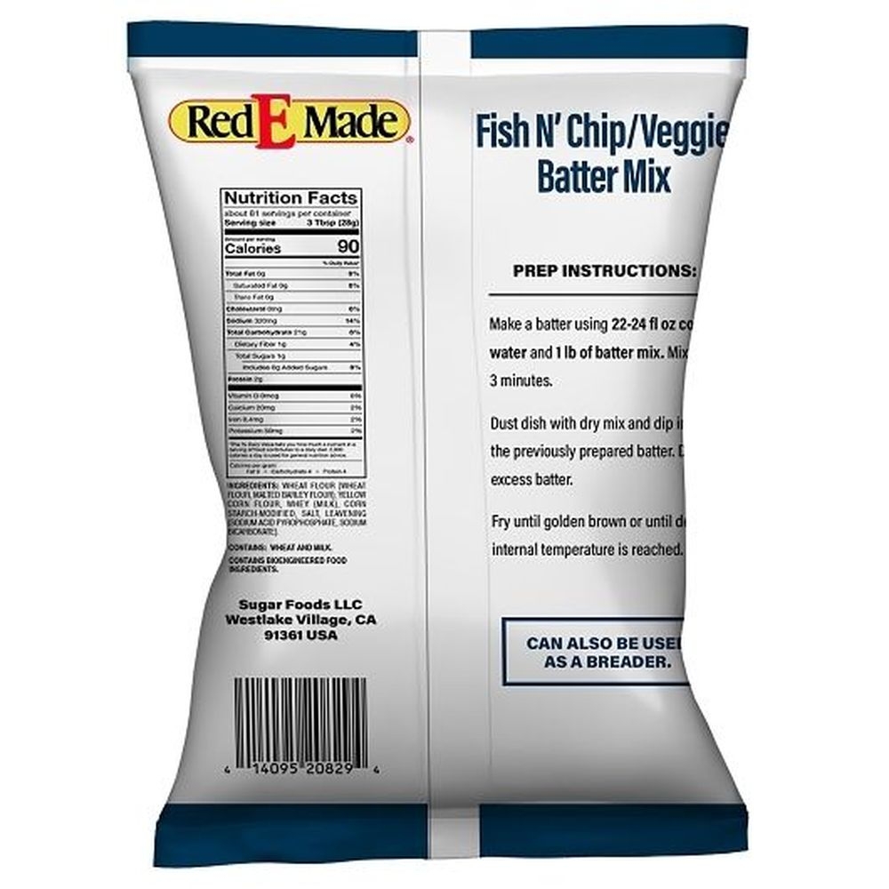 Red E Made Fish and Chip Veggie Batter Mix, 5 Pound -- 6 per case