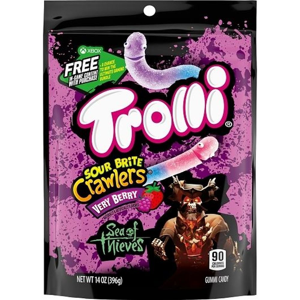 Trolli Very Berry Sour Brite Crawlers - Stand Up, 14 Ounce -- 6 per case