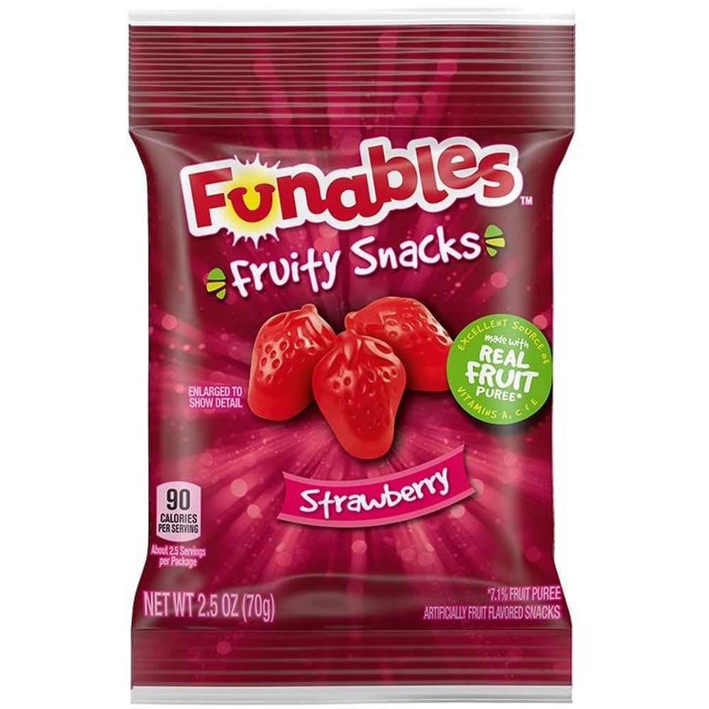 Funables Strawberry Fruity Snacks, 17.6 Ounce -- 5 Per Case