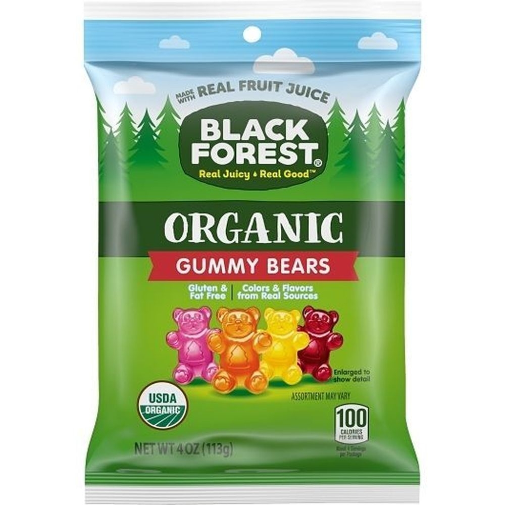 Black Forest Organic Gummy Bears, 4 Ounce Peg Bag -- 12 per case