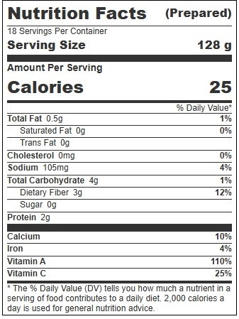 Margaret Holmes Chopped Kale Greens, 98 Ounce -- 6 per case