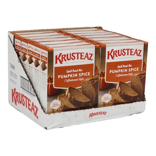 Krusteaz Pumpkin Spice Quick Bread Mix, 15 Ounce -- 12 per case