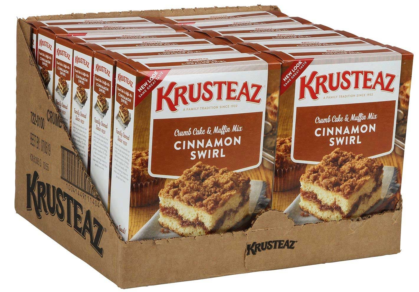 Krusteaz Cinnamon Swirl Crumb Cake And Muffin Mix, 21 Ounce -- 12 Per Case
