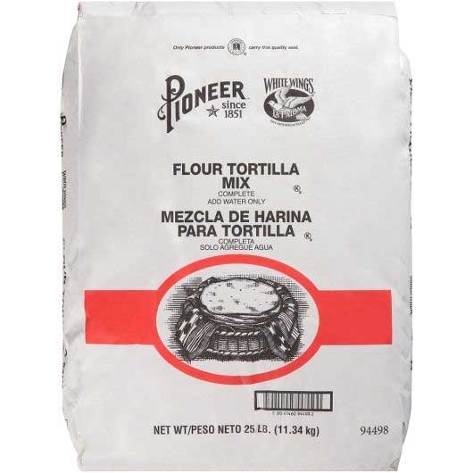 Pioneer White Wings Flour Tortilla Mix, 25 Pound