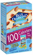Blue Diamond 100 Calories Roasted Lightly Salted Low Sodium Almonds, 4.2 Ounce -- 6 per case
