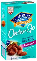 Blue Diamond 100 Calories Dry Roasted Sea Salt Almonds, 4.2 Ounce -- 6 per case