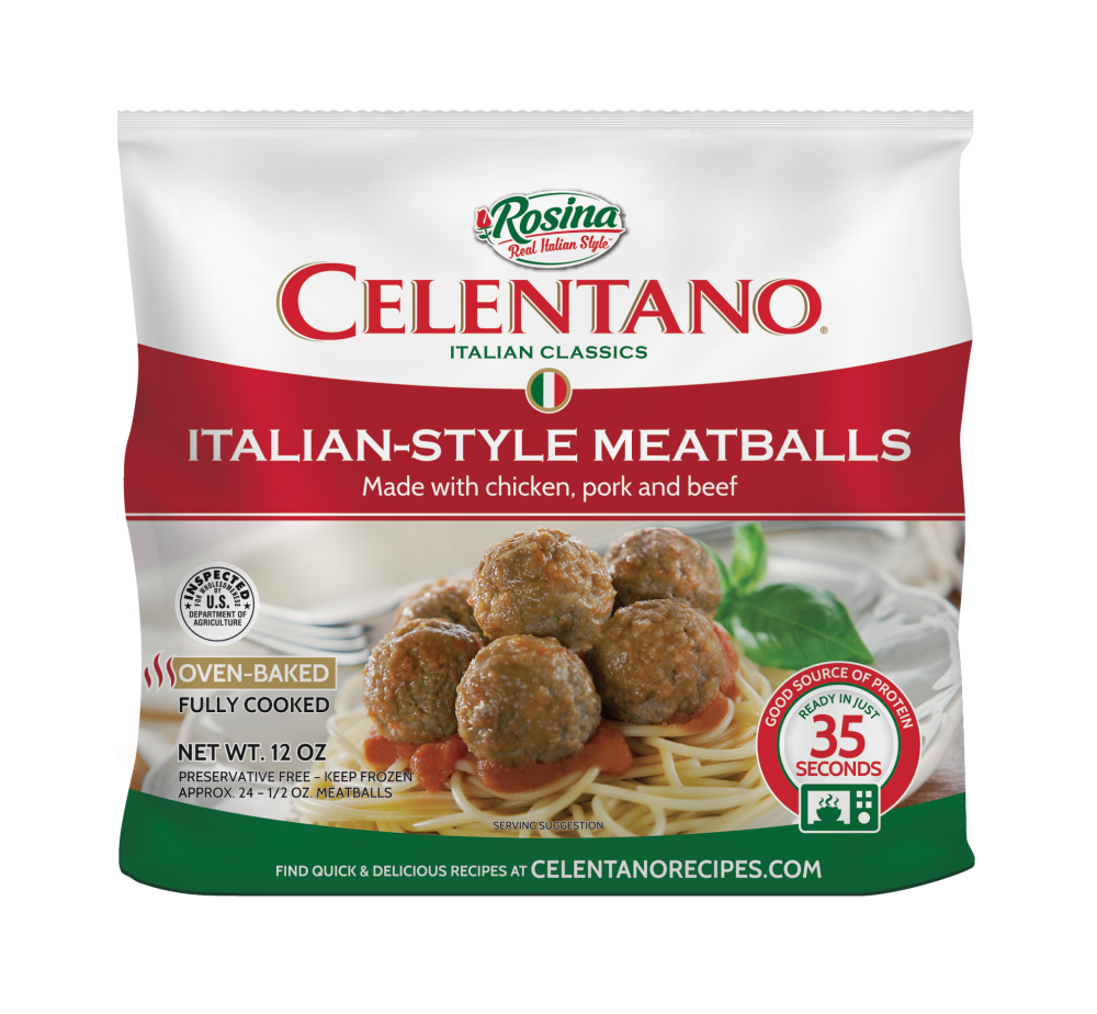 Celentano Italian Style Meatballs, 12 Ounce -- 18 per case.