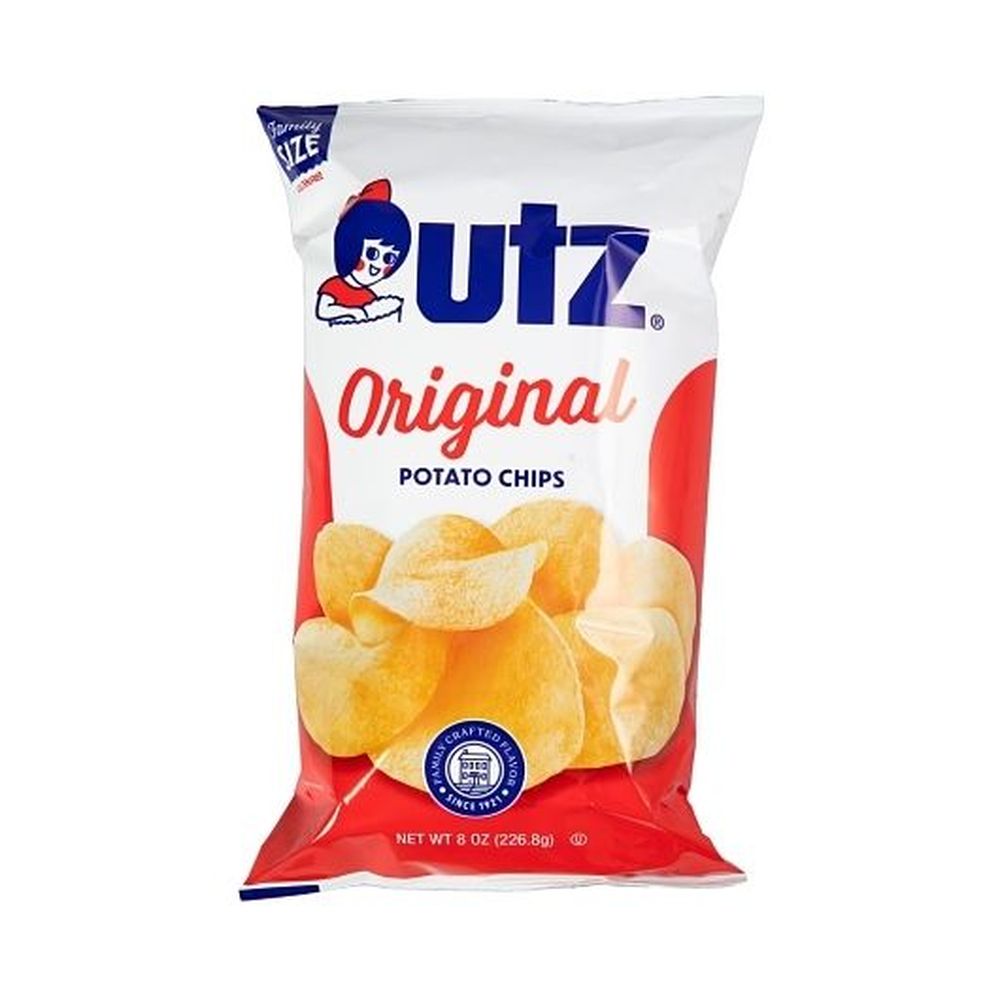 Utz Regular Potato Chips, 8 Ounce -- 8 per case