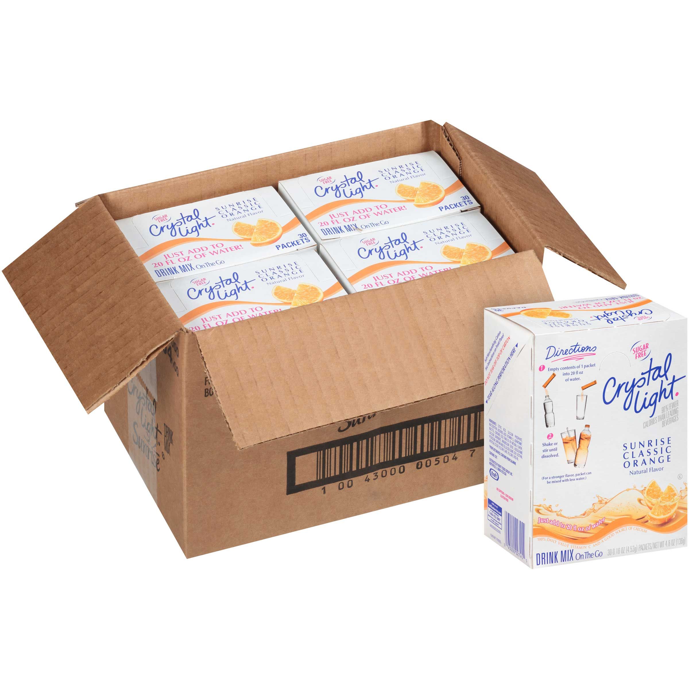 Crystal Light Single Serve Sugar-free Sunrise Orange On-the-go Powdered Mix, 0.16 Ounce -- 120 Per Case
