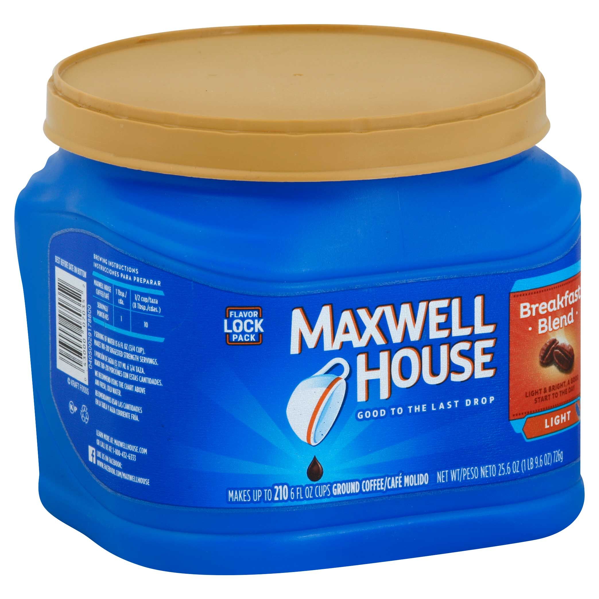 Maxwell House Breakfast Blend Ground Coffee, 1.6 Pound -- 6 Per Case