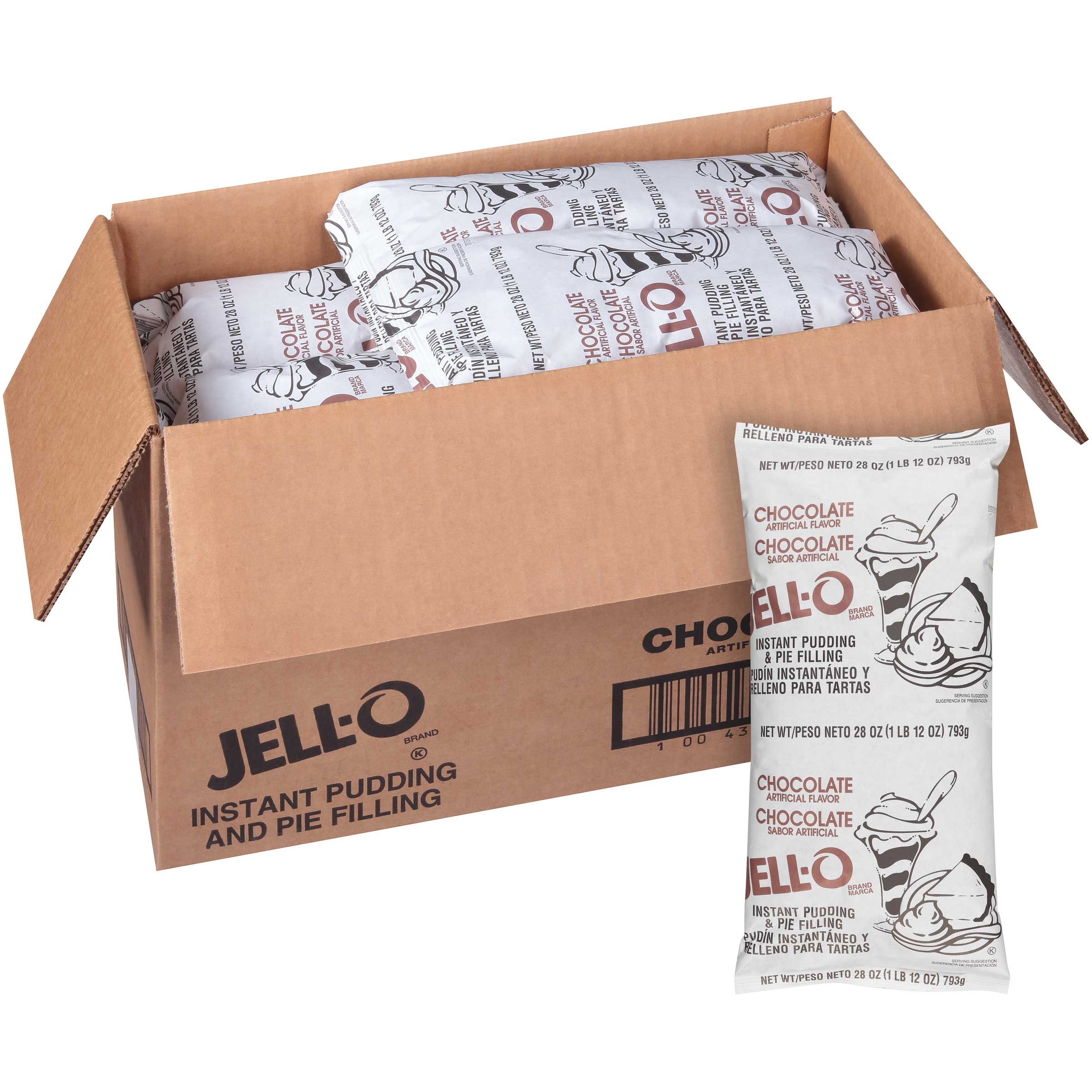 Pudding Jello Instant Chocolate 12 Case 28 Ounce