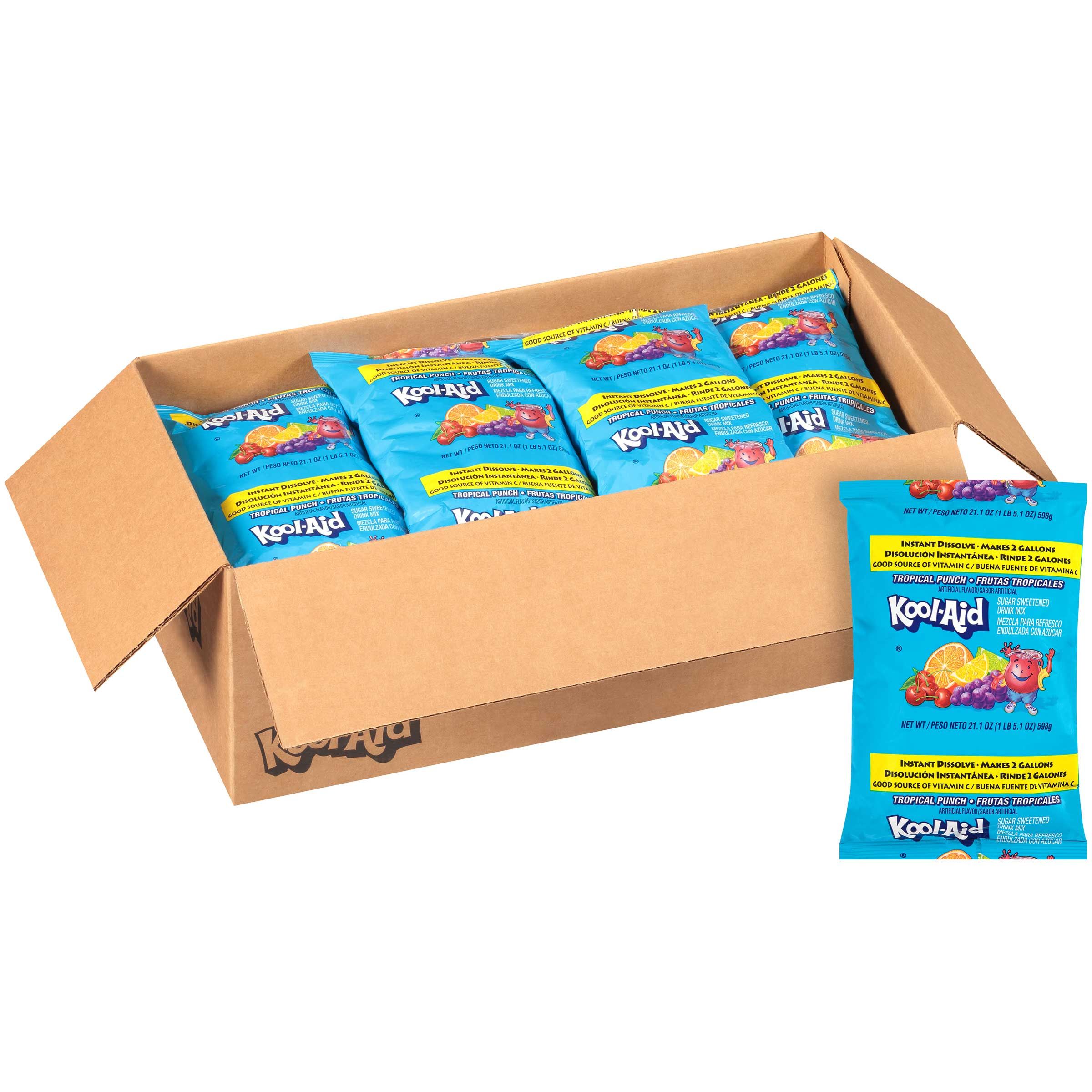 Kool-aid Tropical Punch Powdered Drink Mix Pouch, 21.1 Ounce -- 15 Per Case