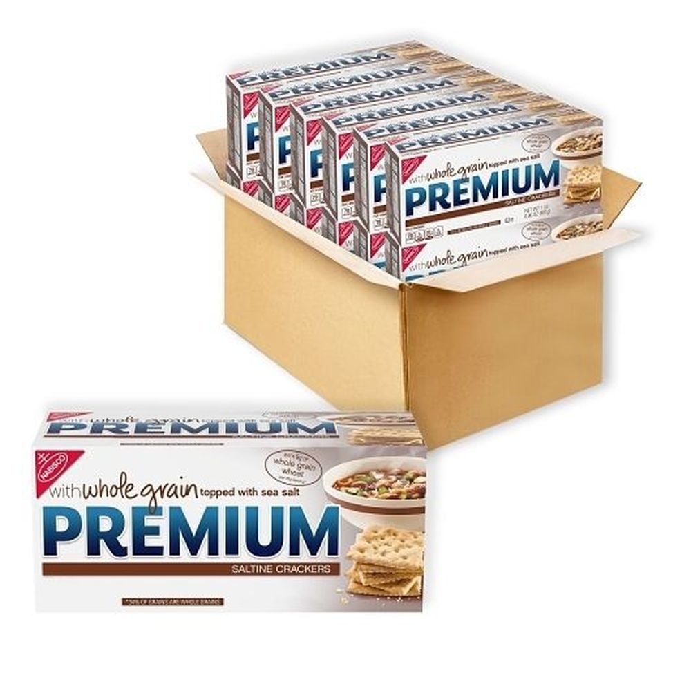 Premium Whole Grain Saltine Crackers, 16.96 Ounce -- 12 per case