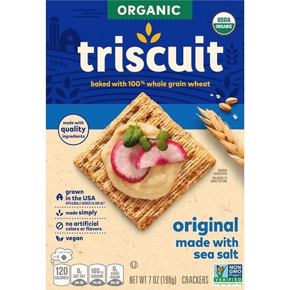 Triscuit Organic Original Whole Grain Wheat Cracker, 7 Ounce -- 6 per case