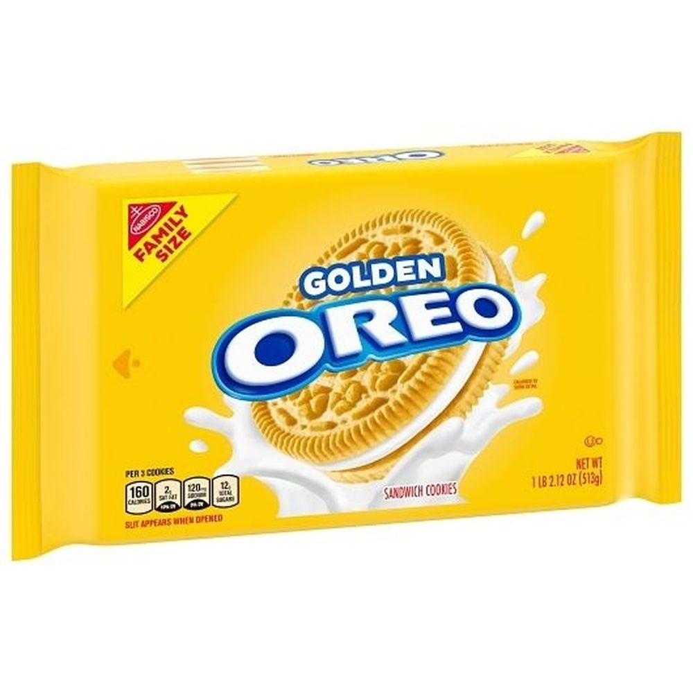 Golden Oreo Family Size Sandwich Cookies, 18.12 Ounce -- 12 per case