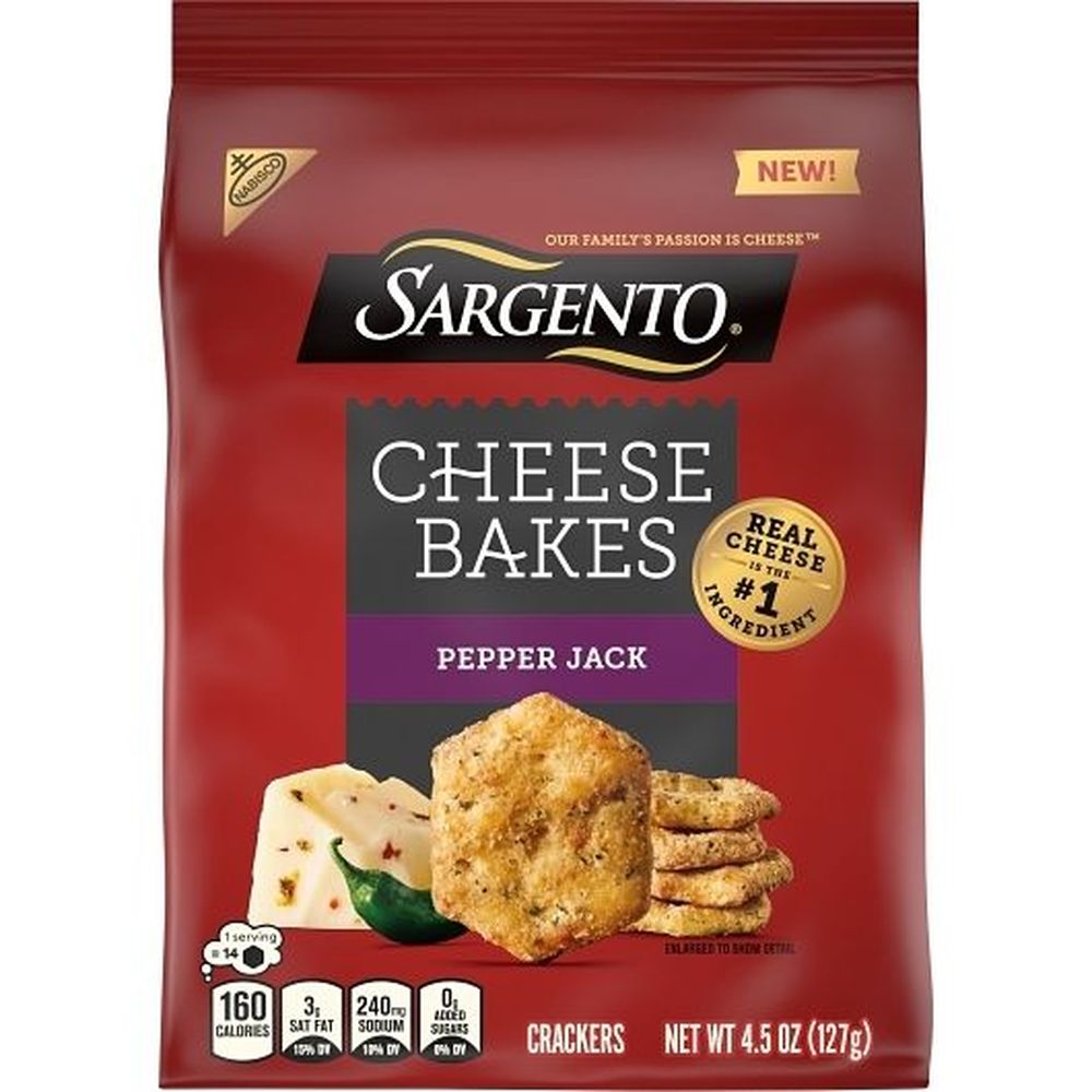 Sargento Pepper Jack Cheese Bakes Crackers, 4.5 Ounce -- 6 per case
