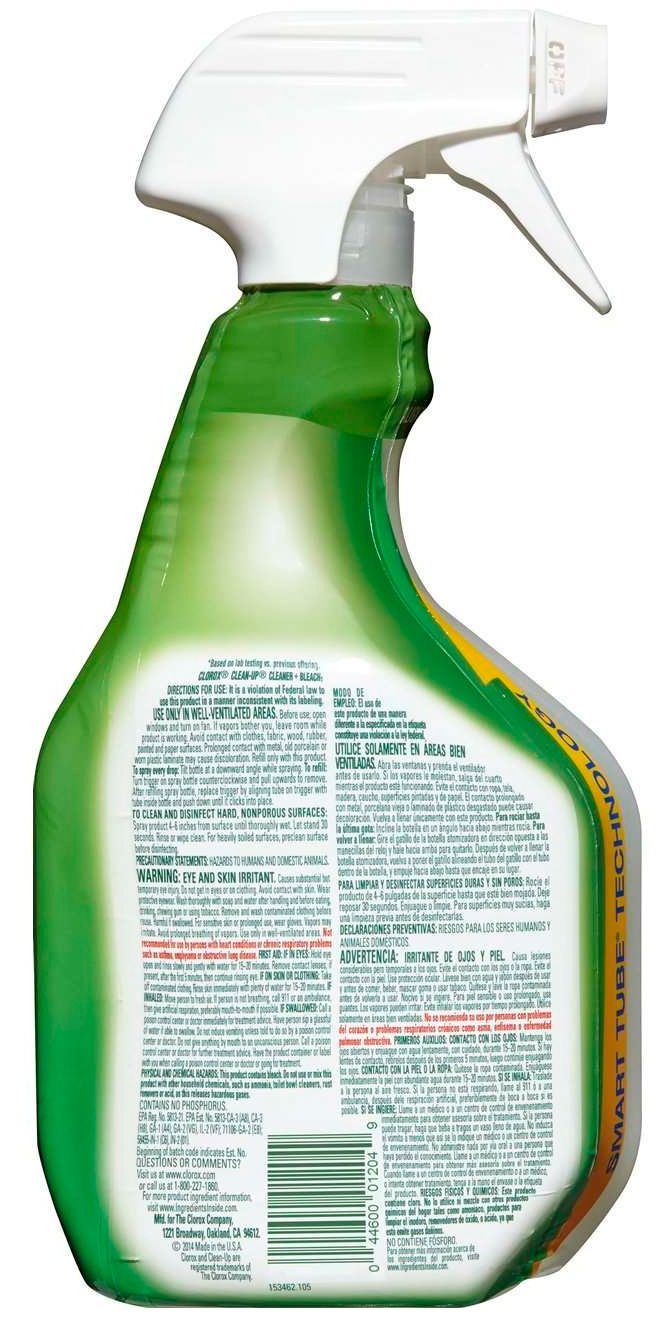 Clorox Clean-up Original Cleaner Plus Bleach Spray Bottle, 32 Fluid Ounce -- 9 Per Case