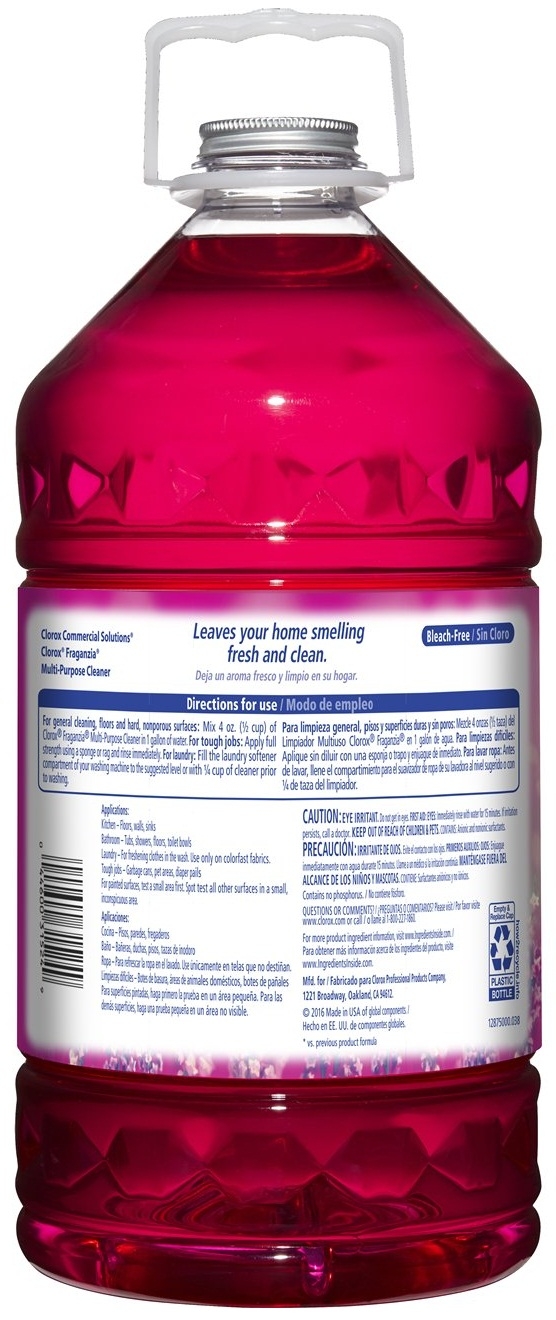 Clorox Spring Fraganzia Commercial Solutions Multi Purpose Cleaner, 175 Fluid Ounce -- 3 per case