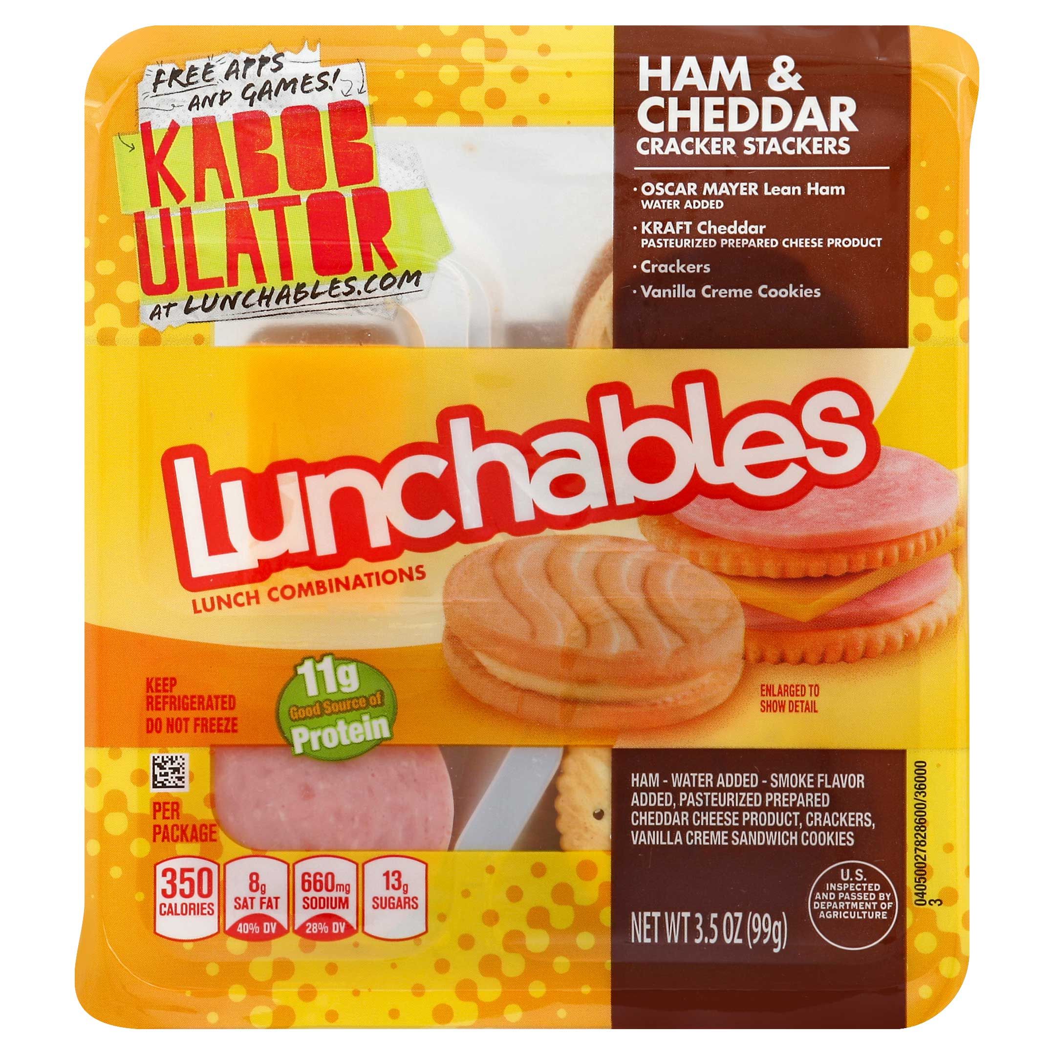 Oscar Mayer Lunchable Ham And Cheddar Cracker Stacker, 3.5 Ounce -- 16 Per Case