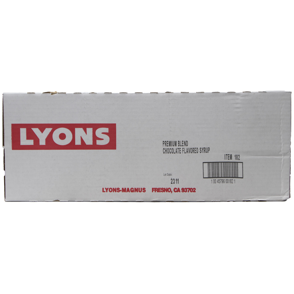 Lyons Premium Blend Chocolate Flavored Syrup, Number 10 Can -- 6 per case