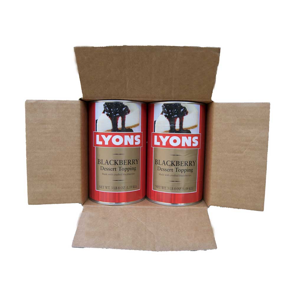 Lyons Crushed Blackberries Sundae Topping, Number 5 Can -- 6 per case