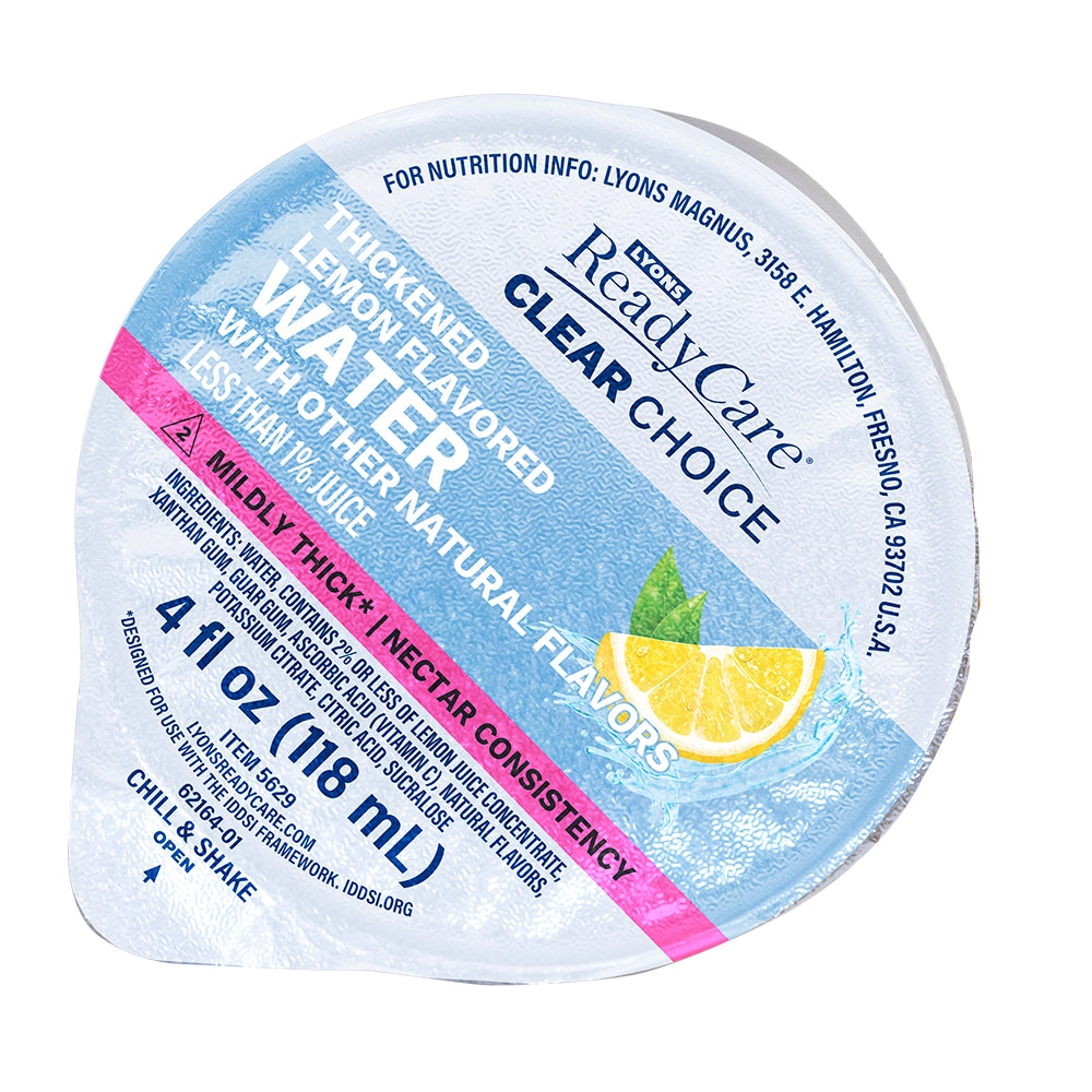 Lyons ReadyCare Level 2 Nectar Lemon Flavored Thickened Water, 4 Fluid Ounce -- 48 per case