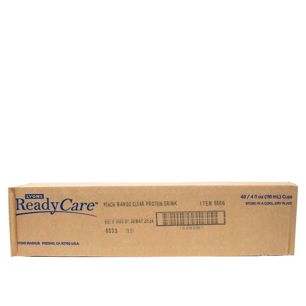 Lyons Ready Care Peach Mango Clear Protein Drink, 4 Ounce -- 48 Per Case