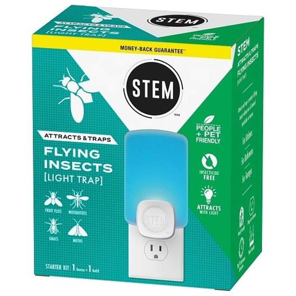 Stem Light Trap Flying Insect Unit Starter Kit with 1 Device and 1 Refill -- 4 per case