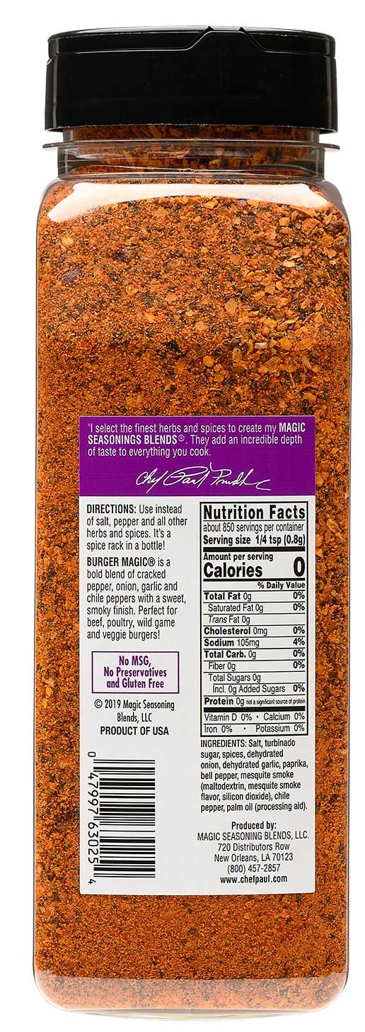 Magic Seasoning Blends Burger Seasoning, 24 Ounce -- 6 Per Case