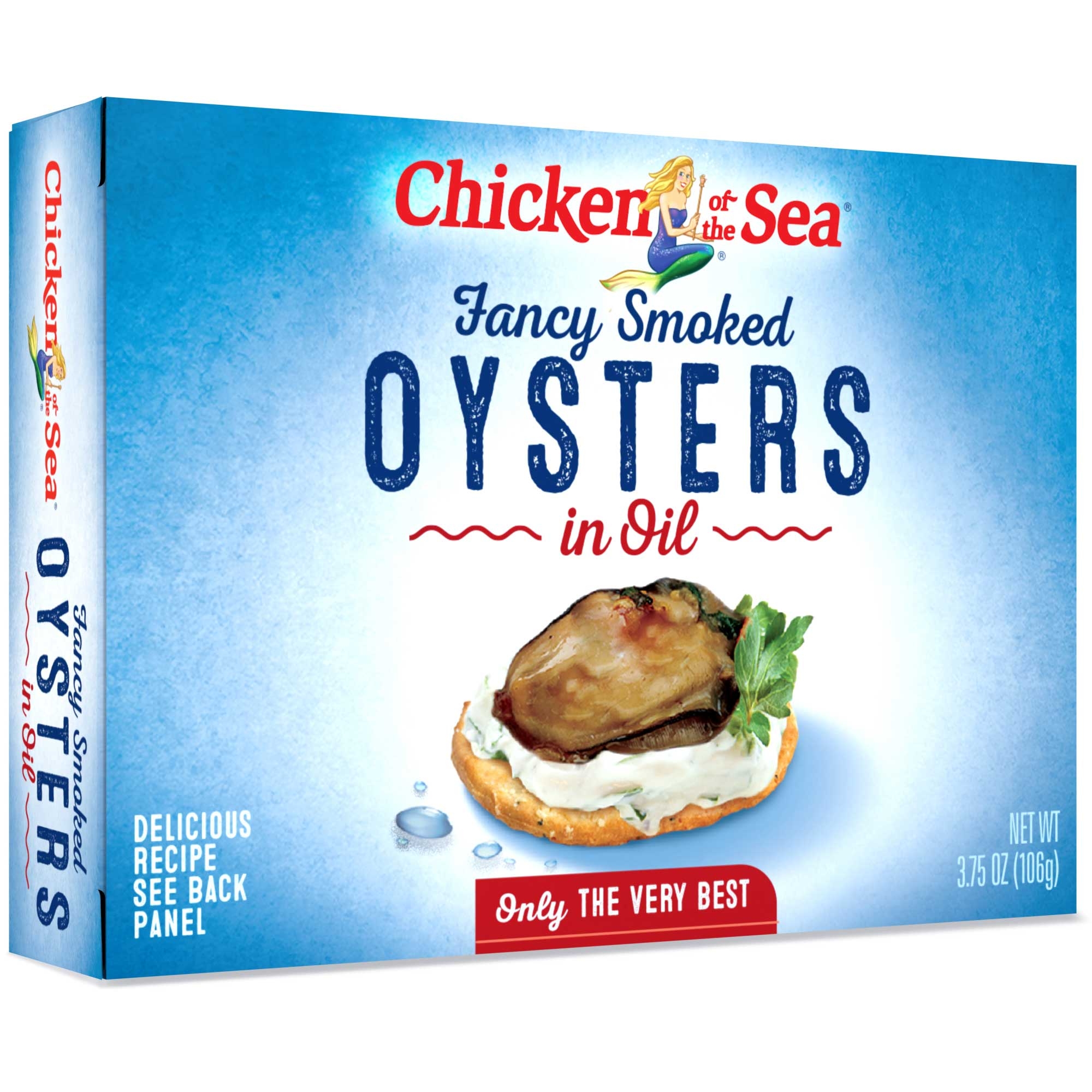 Chicken Of The Sea Smoked Oyster In Oil, 3.75 Ounce -- 18 cans per case.