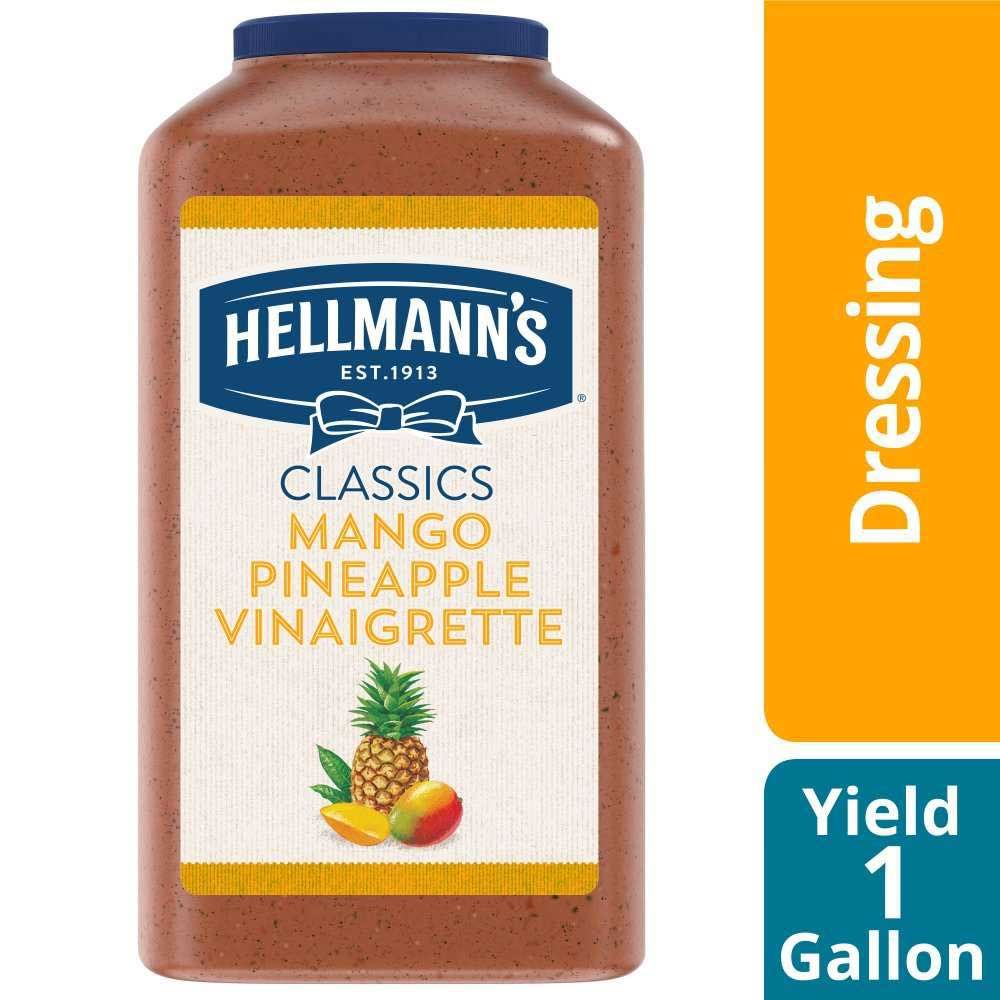 Hellmann's Mango Pineapple Vinaigrette Salad Dressing Jug, 1 Gallon -- 4 Per Case