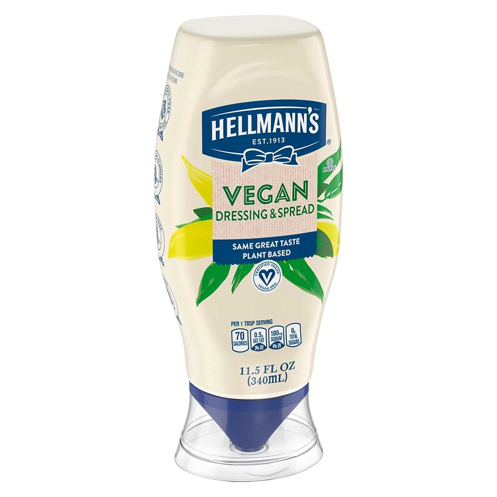 Hellmann's Vegan Mayo Dressing and Spread Squeeze Jar, 11.5 Ounce -- 12 per case