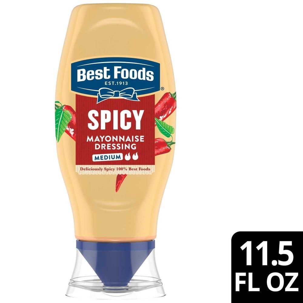 Best Foods Spicy Mayonnaise Dressing, 11.5 Ounce Squeeze -- 12 per case