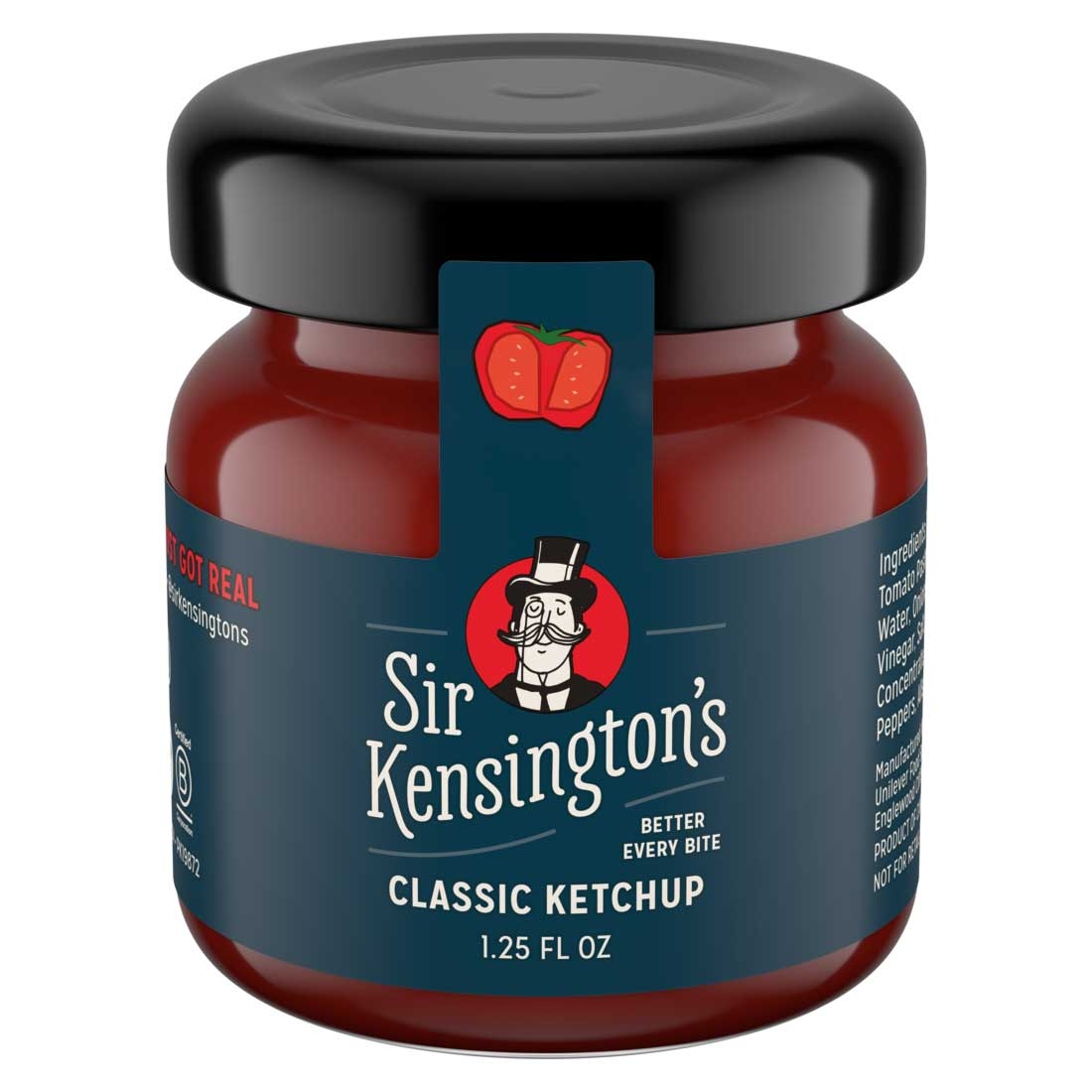 Sir Kensington's Classic Ketchup Room Service Jar, 1.25 Ounce -- 72 per case