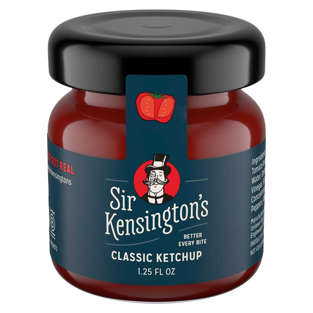 Sir Kensington's Classic Ketchup Room Service Jar, 1.25 Ounce -- 72 Per Case