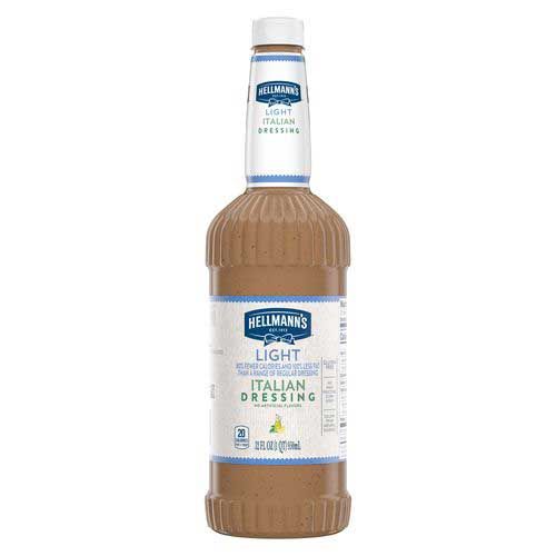 Hellmann's Light Italian Salad Dressing Salad Bar Bottles, 32 Ounce -- 6 Per Case