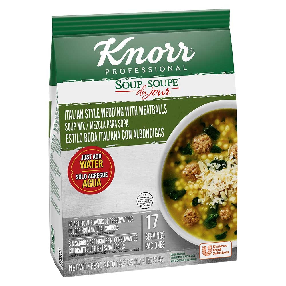 Knorr Professional Soup du Jour Italian Style Wedding with Meatballs Soup Mix, 18.2 ounce -- 4 per case