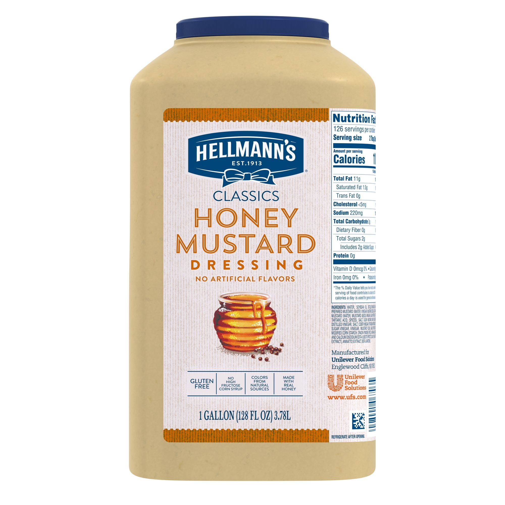 Hellmann's Classics Honey Mustard Salad Dressing Jug, 1 gallon -- 4 per case