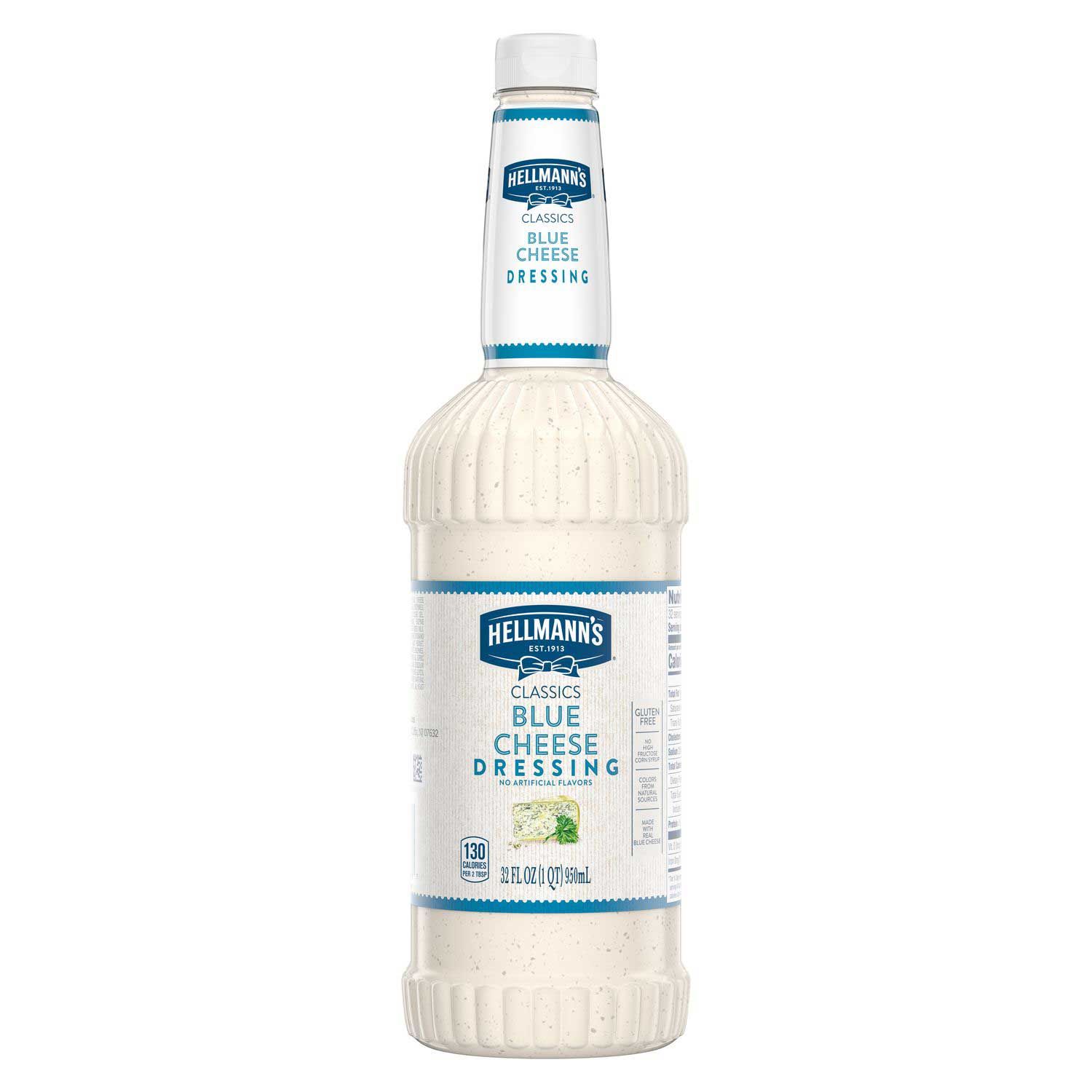 Hellmann's Classics Blue Cheese Salad Dressing Salad Bar Bottle, 32 Fluid Ounce -- 6 Per Case
