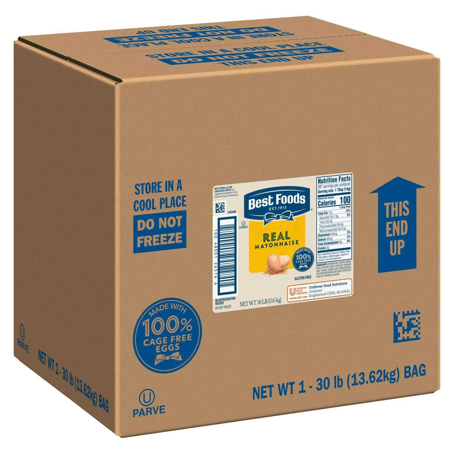 Best Foods Real Mayonnaise Bag In Box, 30 Pound