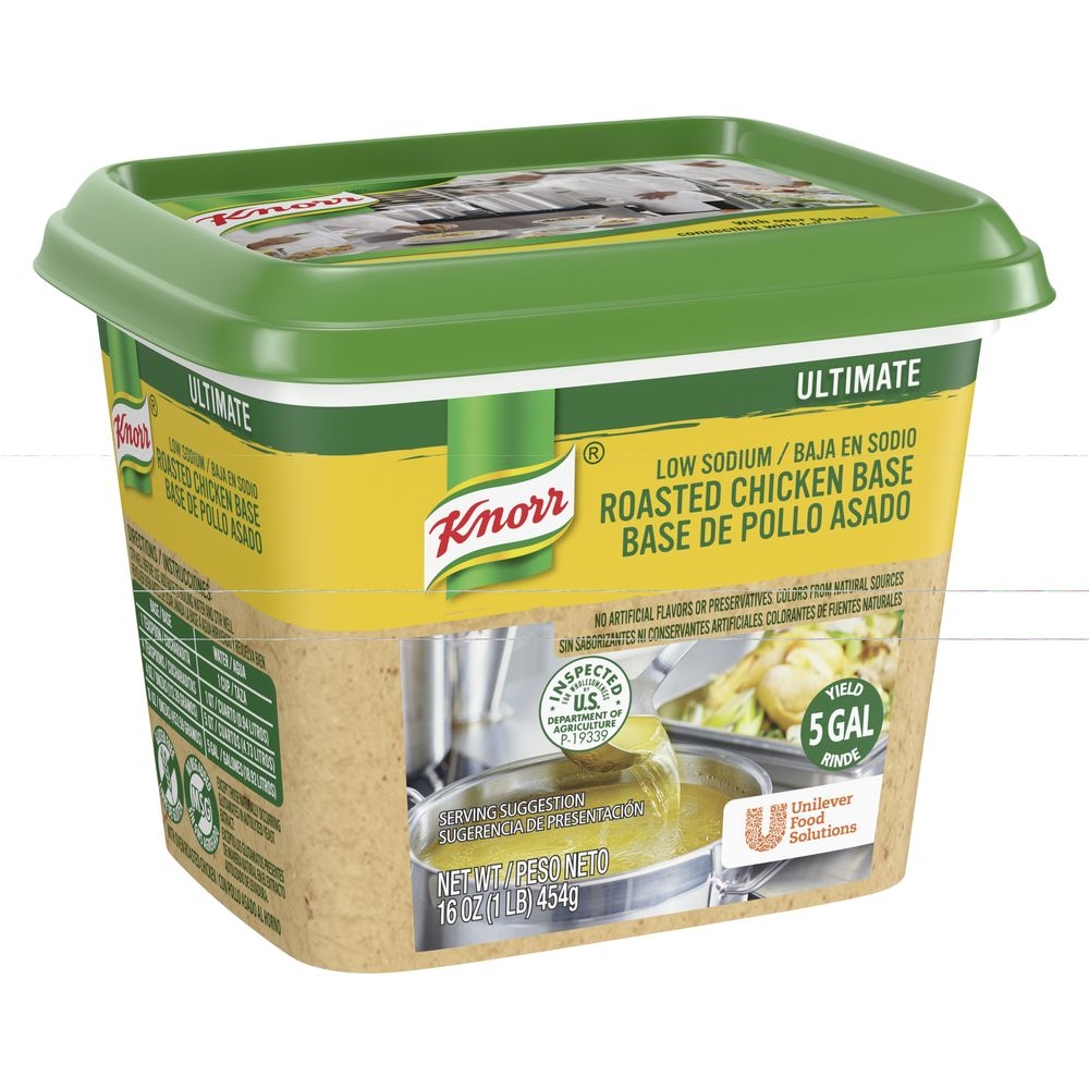 Knorr Professional Ultimate Low Sodium Chicken Stock Base, 1 pound -- 6 per case