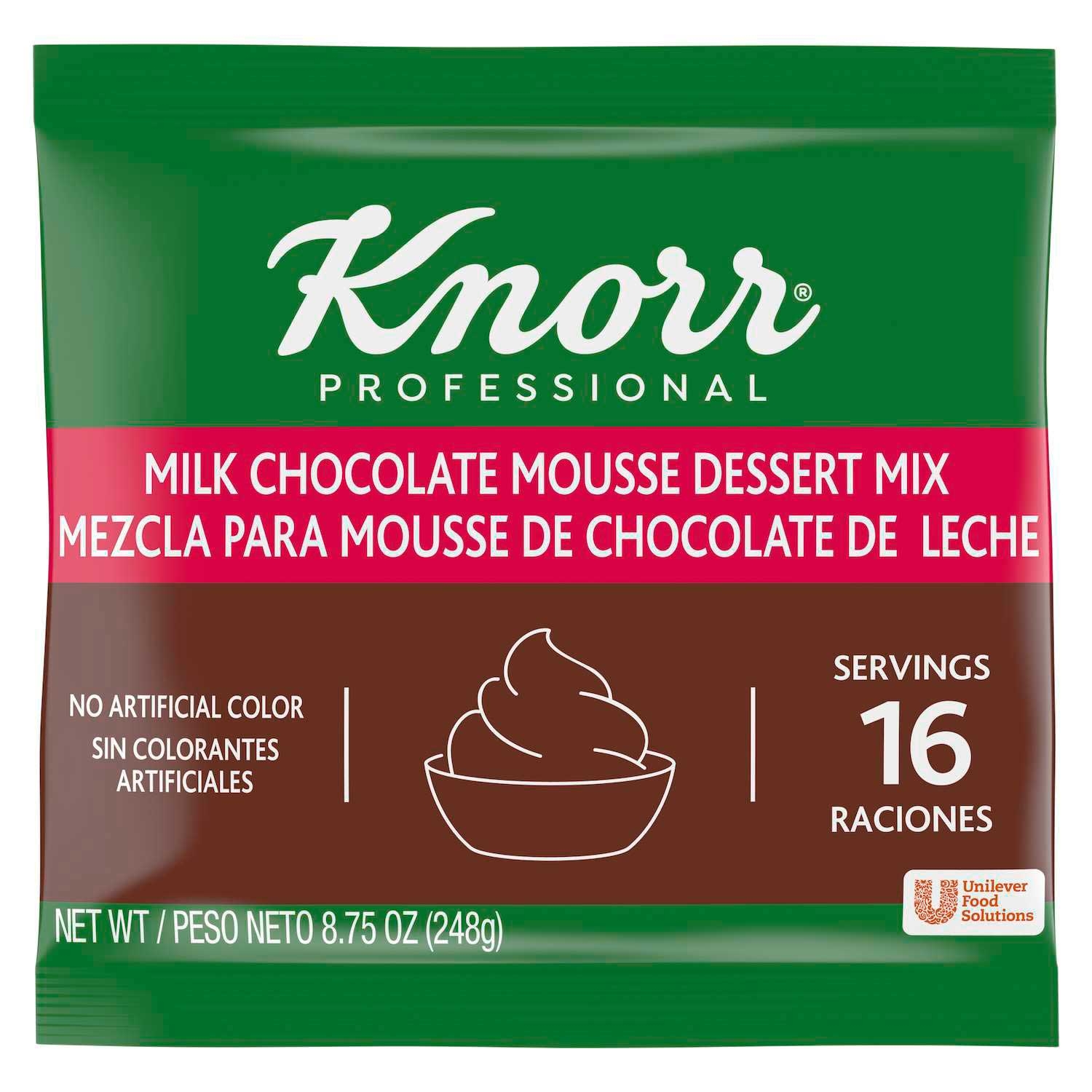 Knorr Professional Milk Chocolate Mousse Dessert Mix, 8.75 ounce -- 10 per case