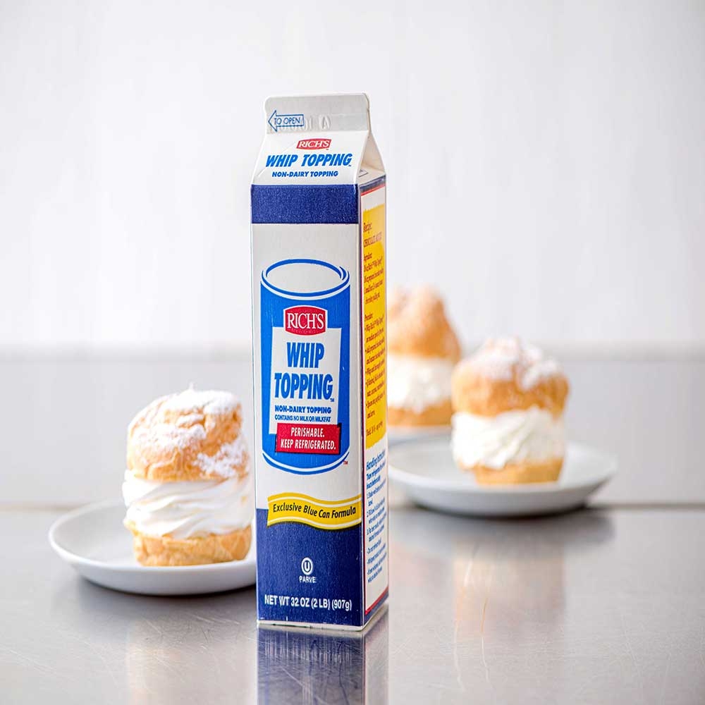 Rich's Blue Can Ready-to-Whip Non-Dairy Liquid Whip Topping, 32 ounce -- 12 per case